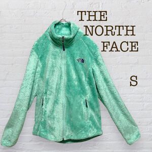 THE NORTH FACE ボアフリースジャケット　ロゴ刺繍　ミントグリーン　希少色　アウトドア　防寒　中間着　アウター