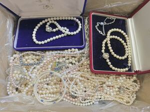 パール アクセサリー 275点 大量 真珠 イミテーション 本真珠 淡水 海水 アコヤ真珠 色々 まとめ SILVER セット ヴィンテージ ジュエリー
