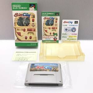 【1円】 ゲームソフト SimCity シムシティー 箱付き 取扱説明書付き スーパーファミコン スーファミ SFC ジャンク品扱い