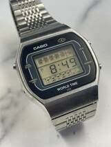 4.稼働品・操作未確認・CASIO カシオ カシオトロン ワールドタイム 腕時計 クォーツ 29CS-49 デジタル SS メンズ 純正ベルト//FU50_画像2