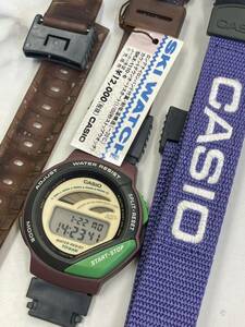 105.未使用・デットストック・稼動品・ベルト切れ・カシオ CASIO スキーウォッチ デジタル クオーツ メンズ 腕時計 純正ベルト//KA130