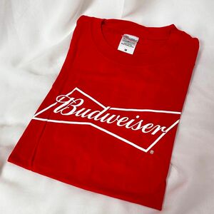 【未使用】①バドワイザー　Budweiser 赤 レッド　Tシャツ　M サイズ　