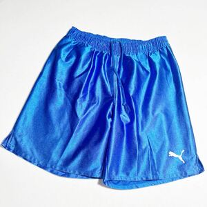 プーマ PUMA 青 ブルー サッカー トレーニング用 光沢サカパン サッカーパンツ 160cm