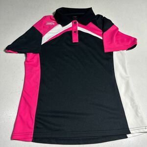 ミズノ MIZUNO テニス バドミントン 刺繍ロゴ ポロシャツ 半袖ポロシャツ 女性用Lサイズ