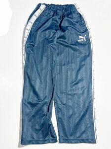プーマ PUMA 紺 ネイビー ポケット付 定番シャドー スポーツ トレーニング用 ジャージパンツ Mサイズ