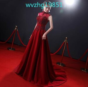  summer thing fine quality long dress musical performance . concert ... Eve person g dress two next . formal dress piano presentation * wine red /XL size 