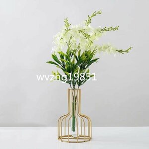 フラワーベース　花瓶　一輪挿し　水栽培　花　シンプル　北欧風　金属　植物　飾り品