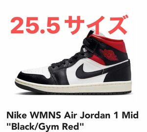 Nike WMNS Air Jordan 1 Mid "Black/Gym Red"