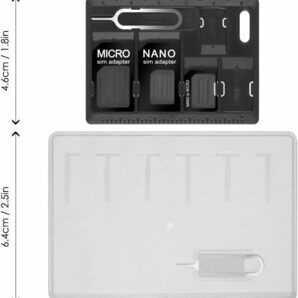 ★★SIMカード & MicroSD ホルダー 2 リリースピン AFUNTA 2パック カード収納ケース マイクロ ナノ Micro-SD メモリー 2つ SIM用交換ピンの画像5