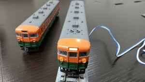 【注意 旧製品】KATO HO 165系急行形電車 800番台低屋根3両セット【注意 クモハ165は動力なし】