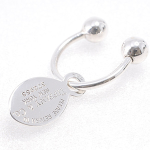  Tiffany SV925 Retun to Tiffany овальный бирка винт мяч кольцо для ключей брелок для ключа серебряный новый товар с отделкой (14292)
