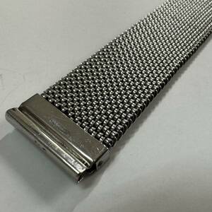 18mm エルミテックス　銀色　伸縮　時計ベルト　中古品 ステンレスベルト stainless steel bracelet Italy ELMITEX PAT.N'512850 15-1