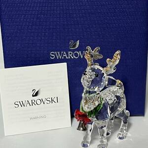 美品　SWAROVSKI スワロフスキー サンタのトナカイ　クリスマス　クリスタル 置物 オブジェ 