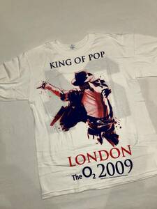 新品未使用 サイズM MICHAEL JACKSON マイケルジャクソン KING OF POP LONDON 2009 ロンドン公演 ♯24 白 ビンテージ ロックTシャツ