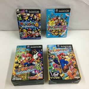 f063*80 【現状品】 レトロゲーム NINTENDO GAME CUBE ゲームキューブ ソフト マリオパーティ4、5、6、7 セット売り