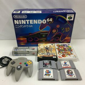 f300*120 【やや傷汚れ有】 NINTENDO ニンテンドー 64 本体　+　ソフトセット　マリオ64　マリオカート　ゼルダ　他