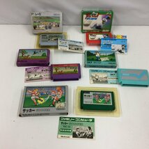 f300□ 【動作確認済】 ファミコンソフト まとめ売り 箱、取扱説明書 付き ゴルフ、サッカー、F1レース、ダックハント、燃えろ!!プロ野球_画像2