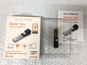 k281□ 【やや傷汚れ有】 動作未検品 Sandisk サンディスク USBメモリ フラッシュドライブ iXpand Slim 128GB