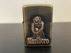 1円 ZIPPO ライター マルボロ Marlboroジッポ Zippoオイルライター真鍮製 中古品 喫煙グッズE9800