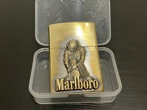 1円 ZIPPO ライター マルボロ Marlboroジッポ Zippoオイルライター真鍮製 中古品 喫煙グッズ ジッポー 005