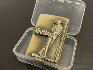 1円 ZIPPO ライター マルボロ Marlboroジッポ Zippoオイルライター真鍮製 中古品 喫煙グッズジッポー E9801