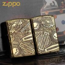 1円 定価13.8万 復刻ハーレーダビッドソン Zippo 真鍮製 ライター ジッポー 立体感 重量感 オイルライター 新品 煙グッズ _画像8