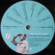 STING, MARIANNE FAITHFULL, LOU REED他「LOST IN THE STARS - THE MUSIC OF KURT WEILL」米ORIG [半透明盤] ステッカー有シュリンク美品_画像5