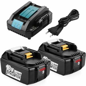 互換マキタ 18v バッテリー bl1860b DC18RC充電器 マキタ 14.4v-18v バッテリー充電用 充電器セット