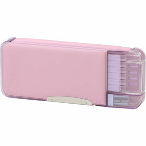 新品 送料無料 日本製 ソニック 筆箱 うかサポ 両面筆入 ピンク 両面開き 鉛筆ホルダー えんぴつ 鉛筆削り付　ペンケース