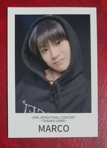 UNB マルコ JAPAN FINAL CONCERT THANKS UNME トレカ ① 即決 ツアー 会場限定 グッズ MARCO HBY 熱血男児 トレーディングカード