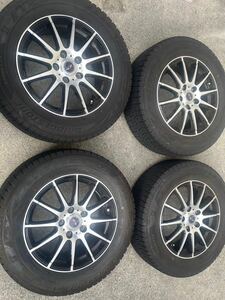 【美品】バリ山！☆215/60R16☆BRIDGESTONE☆VRX2☆スタッドレスタイヤアルミホール４本セット