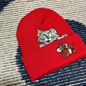 新品同様 SUPREME シュプリーム Tom & Jerry Beanie トム ジェリー ビーニー ニット帽 ニットキャップ 赤