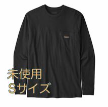 ■未使用■FA23 パタゴニア ワーク ポケット Tシャツ S ブラック Patagonia キャンプ アウトドア 登山 黒_画像1