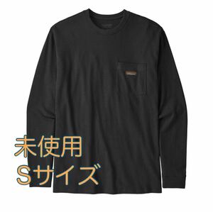 ■未使用■FA23 パタゴニア ワーク ポケット Tシャツ S ブラック Patagonia キャンプ アウトドア 登山 黒