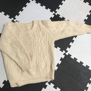【美品】 セーター ニット 長袖 ケーブル編み