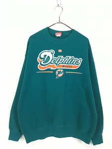 古着 90s NFL Miami Dolphins ドルフィンズ スウェット トレーナー L 古着