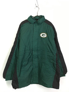 古着 00s NFL Green Bay Packers パッカーズ 裏地 フリース 2way ナイロン ジャケット M 古着