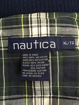 古着 90s Nautica 本革 レザー エルボーパッチ フェイクスエード ダウン ジャケット XL 古着_画像9