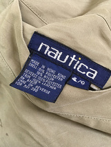 古着 90s NAUTICA 襟 本革 レザー フェイク スエード × フリース リバーシブル ジャケット L 古着_画像9