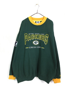 古着 90s NFL Green Bay Packers パッカーズ 刺しゅう パッチ スウェット トレーナー XXL 古着