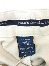 古着 Polo Ralph Lauren タック チノ パンツ テーパード オフホワイト W36 L31 古着_画像9