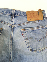 古着 90s USA製 Levi's 501-0193 ブランクタブ ブルー デニム パンツ ジーンズ ストレート W32 L31_画像6