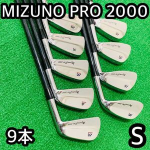 6242 希少　MIZUNO PRO 2000 アイアン 9本セット　右利き　T.A.B.C 100S ミズノプロ　メンズ　右利き　送料無料　匿名配送