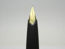 1000円スタート 万年筆 MONTBLANC モンブラン 220 ペン先585刻印 木目調 ブラック×ゴールド 長さ約13.5cm 文房具 筆記用具 11 O60015_画像2