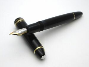 1000円スタート 万年筆 MONTBLANC モンブラン マイスターシュテュック No.146 ペン先4810 14K 585刻印 ブラック×ゴールド TNM P60001