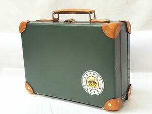 1000円スタート トランク GLOBE TROTTER グローブトロッター カーキグリーン 緑 約35×24.5×12.7cm アタッシュ/スーツケース WHO P215