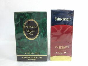 1000円スタート 香水 2点まとめ Christian Dior クリスチャンディオール プワゾン/ファーレンファイト EDT 50ml 未開封品? 1 Q60071★