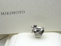 1000円スタート ピンブローチ MIKIMOTO ミキモト 牛 ウシ パール 真珠 シルバー 総重量約6.4g 付属品付 タイタック 服飾小物 12 P60032_画像1