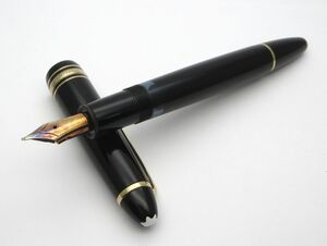 1000円スタート 万年筆 MONTBLANC モンブラン マイスターシュテュック No.146 ペン先4810 14K 585刻印 ブラック×ゴールド 11 O60028