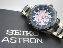 1000円スタート 腕時計 SEIKO セイコー ASTRON アストロン GPS SOLAR 7X52-0AF0 電波ソーラー ブラック セラミック/チタン WHO Q60053_画像1